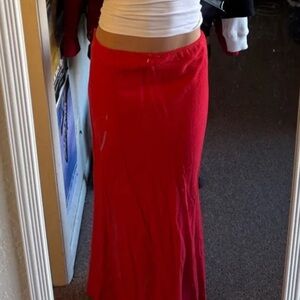 Red Maxi Skirt - Classic Women's Skirt